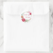 Sticker Rond Clair et rose foncé Rose Ani L'Dodi Classic (Sac)
