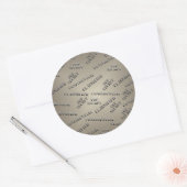 Sticker Rond Clair Top Secret (Enveloppe)