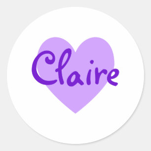 Sticker Rond Claire en violet