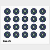 Sticker Rond Clan Baird Tartan (Feuille)