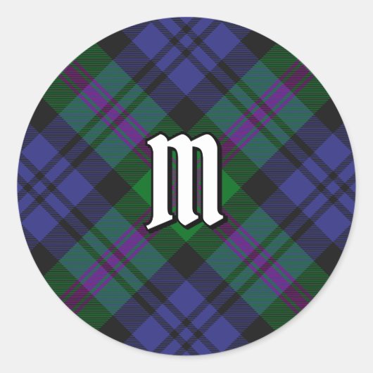 Sticker Rond Clan Baird Tartan (Devant)
