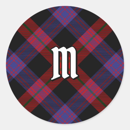 Sticker Rond Clan Brown Tartan (Devant)