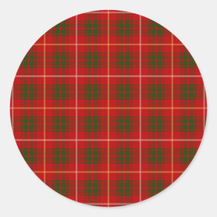 Sticker Rond Clan Bruce Tartan