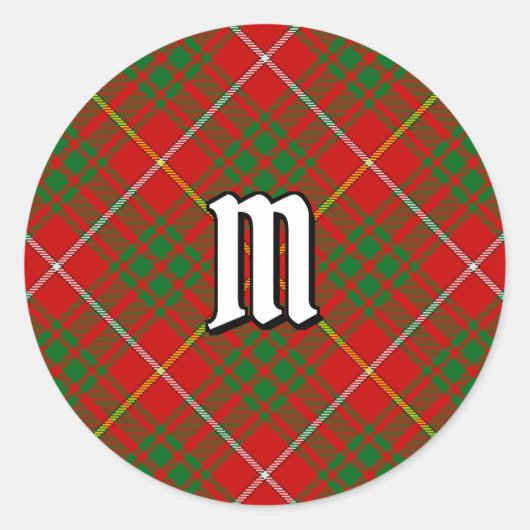 Sticker Rond Clan Bruce Tartan (Devant)