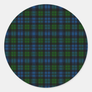 Sticker Rond Clan Campbell Military Tartan