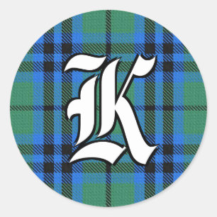 Sticker Rond Clan classique Keith Tartan Monogramme