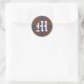 Sticker Rond Clan classique MacBeth Tartan Monogramme (Sac)