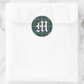 Sticker Rond Clan classique MacEwen Tartan Monogramme (Sac)