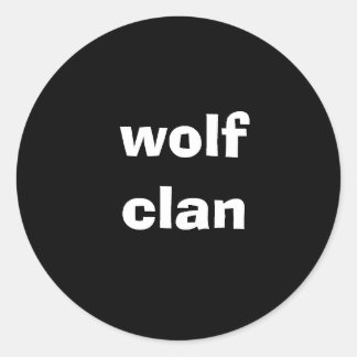 Sticker Rond clan de loup
