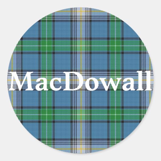 Sticker Rond Clan écossais MacDowall Tartan Plaid (Devant)