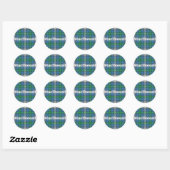 Sticker Rond Clan écossais MacDowall Tartan Plaid (Feuille)