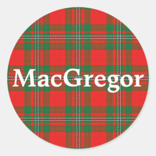 Sticker Rond Clan écossais MacGregor Gregor Tartan Plaid