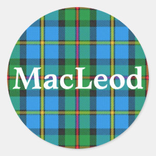 Sticker Rond Clan écossais MacLeod de plaid de tartan de Harri