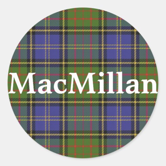 Sticker Rond Clan écossais MacMillan Tartan Plaid (Devant)