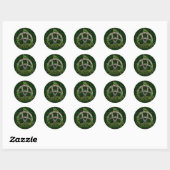 Sticker Rond Clan Et Clan MacAlpine Tartan (Feuille)
