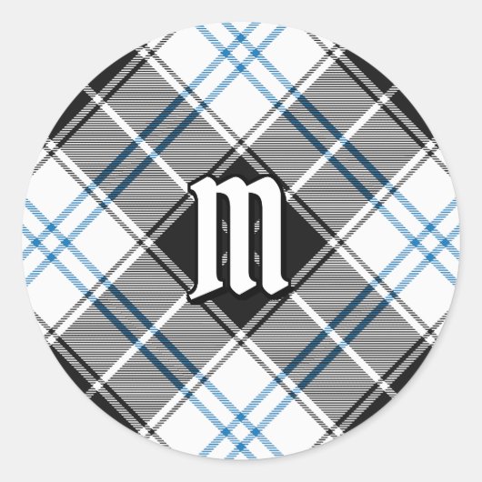 Sticker Rond Clan Forbes robe Tartan (Devant)