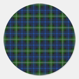 Sticker Rond Clan Forbes Tartan