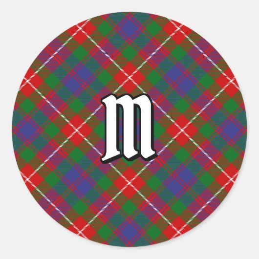Sticker Rond Clan Fraser de Lovat Tartan (Devant)