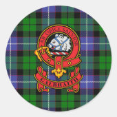 Sticker rond Clan Galbraith avec Crest (Devant)