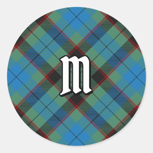 Sticker Rond Clan Guthrie Tartan (Devant)