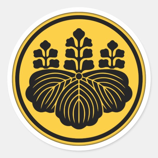 Sticker Rond Clan Kamon Toyotomi (Devant)