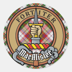 Sticker Rond Clan MacAlister Crest sur le tatan de robe
