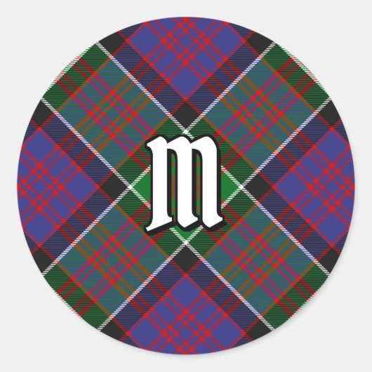 Sticker Rond Clan MacDonald de Clanranald Tartan (Devant)