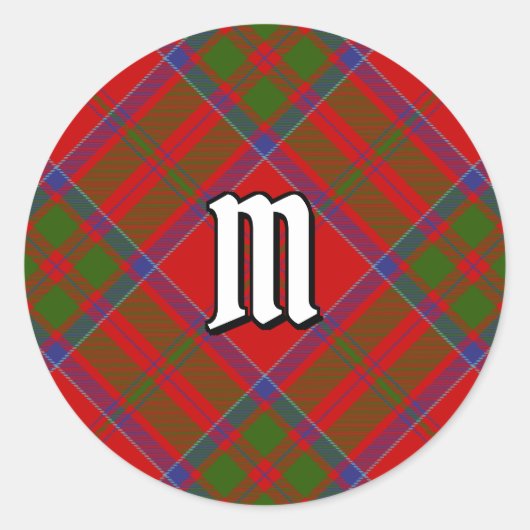 Sticker Rond Clan MacDonald de Keppoch Tartan (Devant)