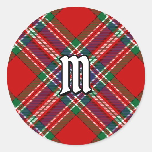 Sticker Rond Clan MacFarlane Red Tartan (Devant)
