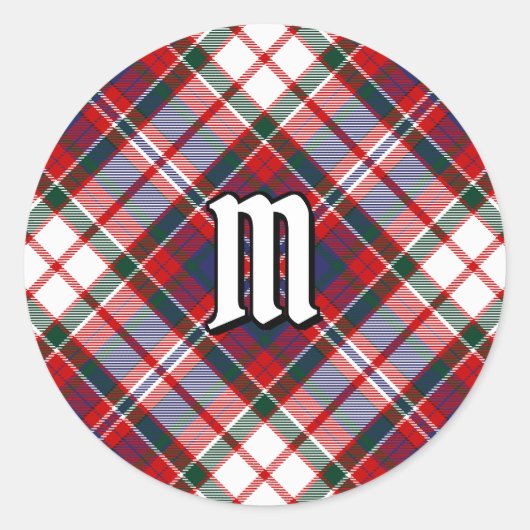 Sticker Rond Clan MacFarlane robe Tartan (Devant)