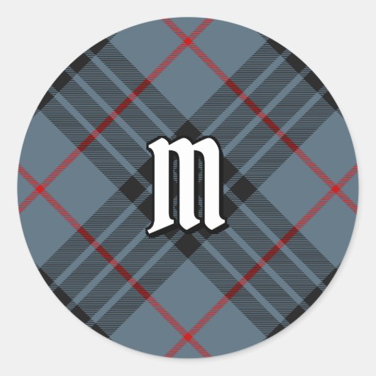 Sticker Rond Clan MacKay Blue Tartan (Devant)