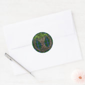 Sticker Rond Clan MacKay Tartan Et Celtic Tree Of Life (Enveloppe)