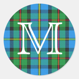 Sticker Rond Clan MacLeod de Harris Tartan Monogramme