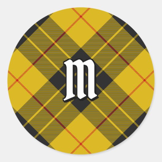 Sticker Rond Clan Macleod de Lewis Tartan (Devant)