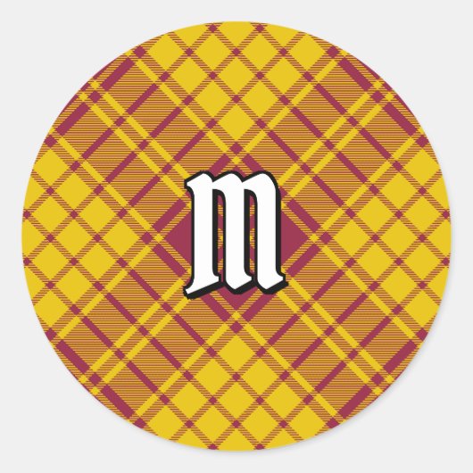 Sticker Rond Clan MacMillan robe Tartan (Devant)