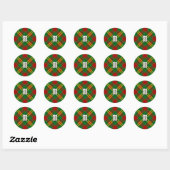 Sticker Rond Clan MacMillan Tartan (Feuille)