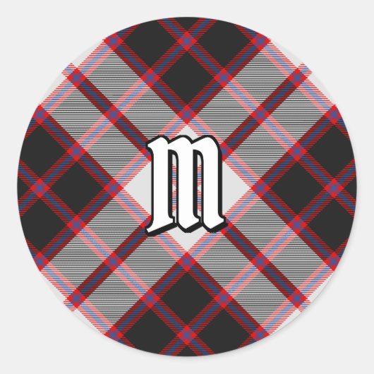 Sticker Rond Clan MacPherson Chasse Tartan (Devant)