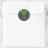 Sticker Rond Clan Miller Tartan Et Celtic Tree Of Life (Sac)