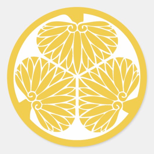 Sticker Rond Clan Mon Crest Tokugawa (Devant)