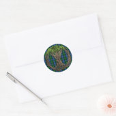 Sticker Rond Clan Morrison Tartan Et Celtic Tree Of Life (Enveloppe)
