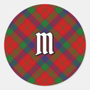 Sticker Rond Clan Robertson Tartan