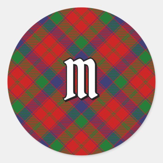 Sticker Rond Clan Robertson Tartan (Devant)