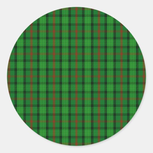 Sticker Rond Clan Ross Tartan (Devant)