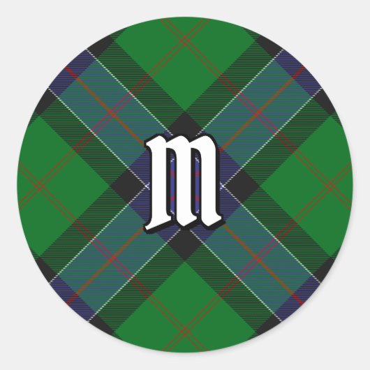 Sticker Rond Clan Sinclair Chasse Tartan (Devant)