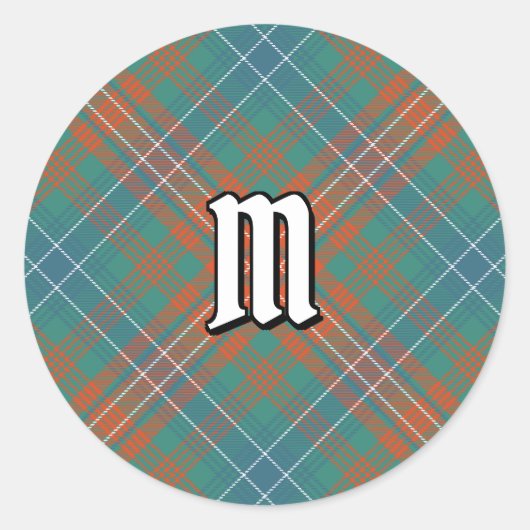 Sticker Rond Clan Wilson Ancienne Tartan (Devant)