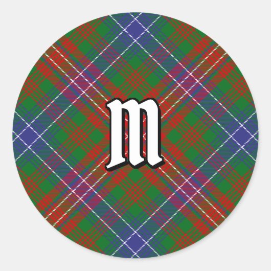 Sticker Rond Clan Wilson Modern Tartan (Devant)