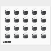Sticker Rond clapperboard film (Feuille)