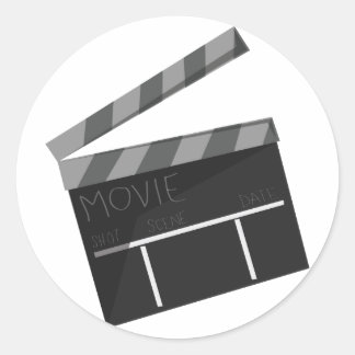 Sticker Rond Clappeur de film