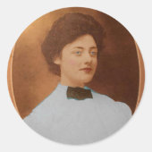 Sticker Rond Clara (Claire) Sage Talla Johnson 1909 (Devant)