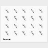 Sticker Rond Clarinet (Feuille)